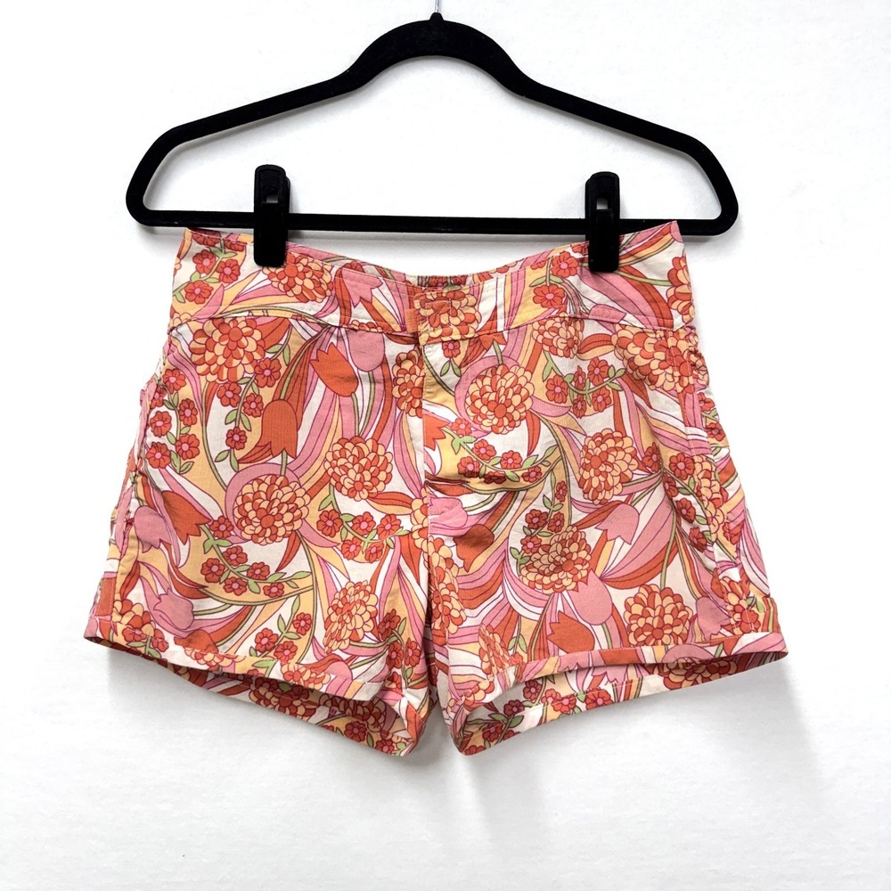 Old Navy Women's Floral Board Shorts, Size 8, Nylon Pocket Colorful Swim Surf